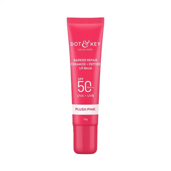Dot & Key Barrier Repair Ceramide + Peptide Lip Balm - Plush Pink