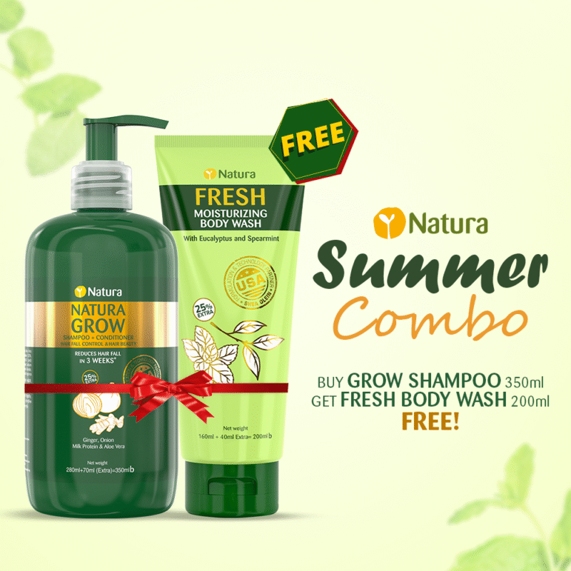 Summer Combo (Buy 1 Grow Shampoo 350ml & Get 1 Body Wash 200ml Free)
