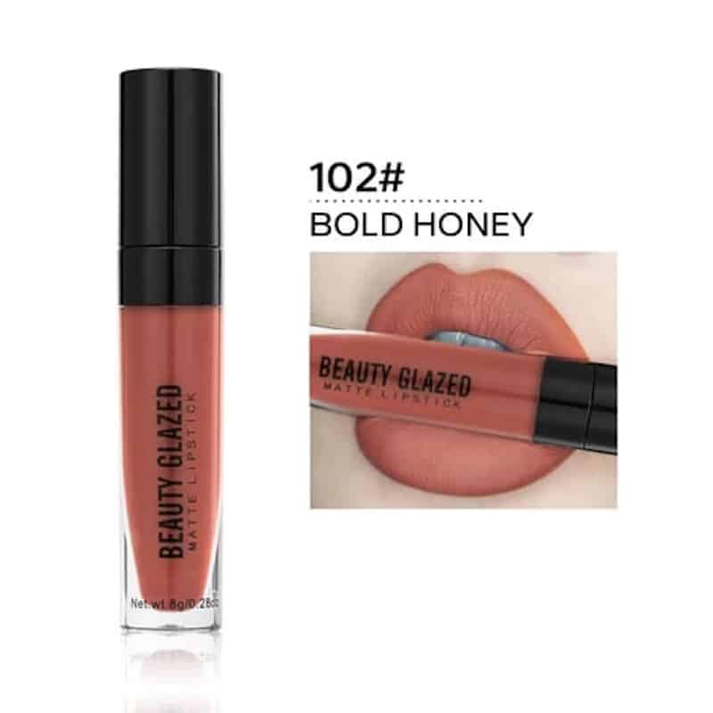 Beauty Glazed Matte Lipstick 8g – Bold Honey 102