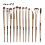 Maange Brown Eye Makeup Brush Set – 12pcs - Image 3