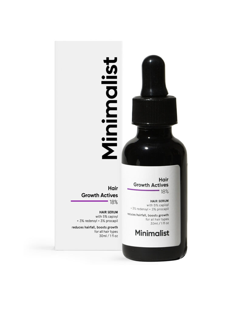KVnmbIRYEcRgkSWG2pQkAByohtrHgjivsqXAUaYx Minimalist Hair Growth Actives 18% Hair Growth Serum - 30ml - Image 1