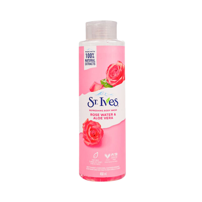 St. Ives Rose Water & Aloe Vera Refreshing Body Wash - 450ml