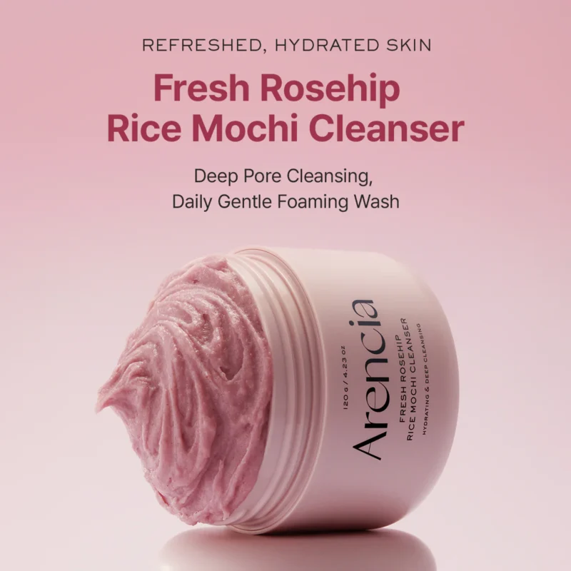 Arencia Fresh Rosehip Rice Mochi Cleanser - 120g - Image 2