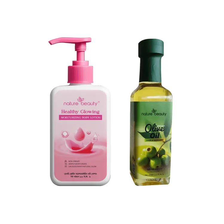 Black_Friday_Special_Offer_with_Podium_Product_Instagram_Post_2_6d4w2q7 Combo 2: (Nature Beauty Healthy Glowing Moisturizing Body Lotion 200ml + Nature Beauty Olive Oil 100ml) - Image 1