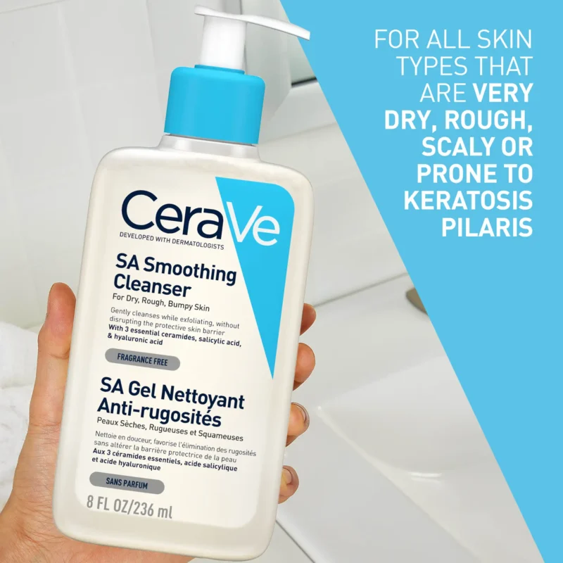 Cerave SA Smoothing Cleanser for Dry Rough & Bumpy Skin - 236ml - Image 2