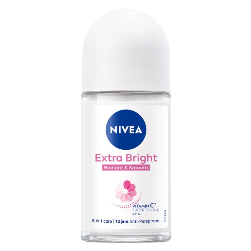 NIVTUB1033_Nivea-Extra-Bright-Radiant-_-Smooth-Deodorant-Roll-On---50-mL Nivea Extra Bright Radiant & Smooth Anti Perspirant Roll on – 50ml - Image 1