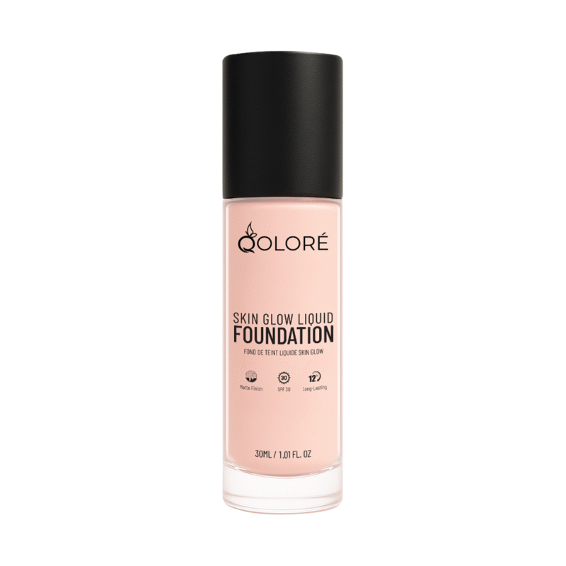 qolore foundation ivory Qolore Skin Glow Liquid Foundation Ivory Pink-05 30ml - Image 1