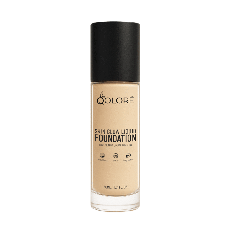 qolore foundation neutral Qolore Skin Glow Liquid Foundation Natural-07 30ml - Image 1