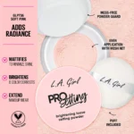 L.A.Girl Pro Setting Brightening Loose Setting Powder 5g - Soft Pink GLP736 - Image 3